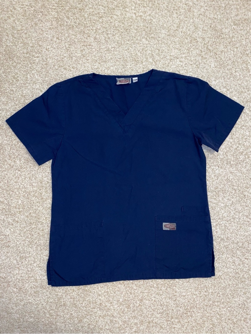 Navy scrub zone scrub top